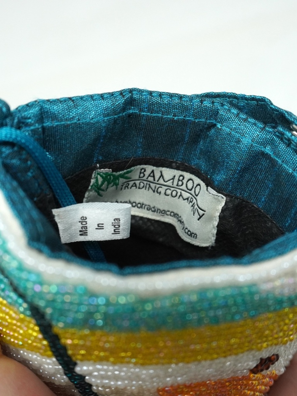 Bamboo Trading Company hand-beaded cocktail club bag - Picture 6 of 6